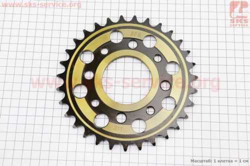 Звезда задняя 520-31T - d=58; 4отв.*90mm "каленая", PULSAR P-180cc