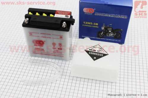 Аккумулятор 12V5A 12N5-3B кислотный (L120*W60*H130mm) "Active"
