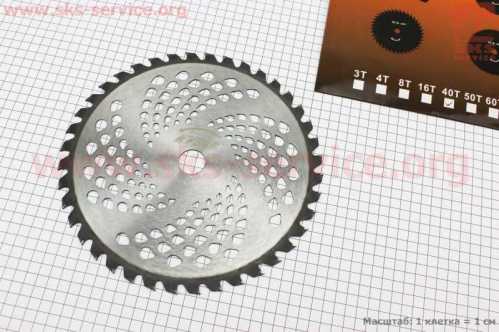 Нож 40Тх255mm победитовые зубья