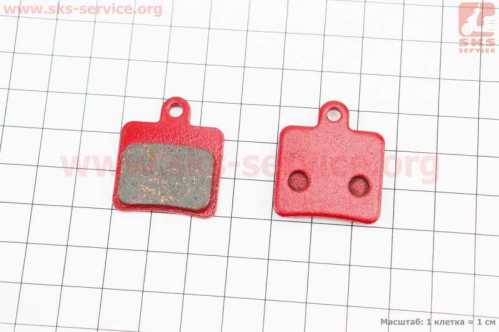 Тормозные колодки Disk-brake (Hope Mini, GIANT DA3,DA5), красные YL-1031