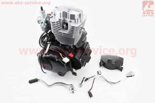 Двигатель мотоциклетный в сборе CGB-200cc (164FMLR) + карбюратор