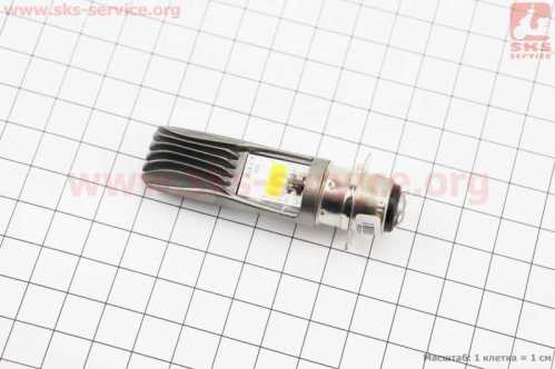 Лампа фары диодная P15D-25-1 - LED-2 (серая)