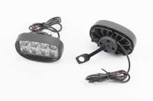 Фара додаткова світлодіодна вологозахисна (85*50mm) - 8 LED з кріпленням під дзеркало, к-кт 2шт Заводской стандарт OEM