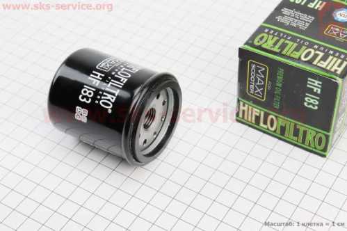 Фильтр масляный HF183 (52x65мм) APRILIA Atlantic 125/200/250 i/300 i/Scarabeo 125/GILERA DNA 125/180/250 Nexus, MALAGUTI Madison 250 RS