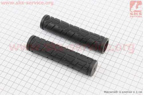 Ручки руля 125мм, чёрные VLG-207 (без упаковки)