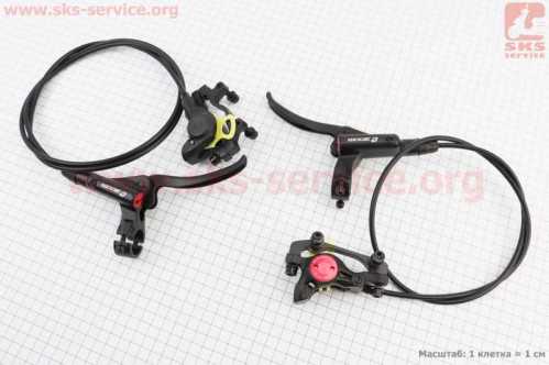 Тормоз Disk-brake гидравлический передний (F160/R140мм)+задний (F180/R160мм), чёрный