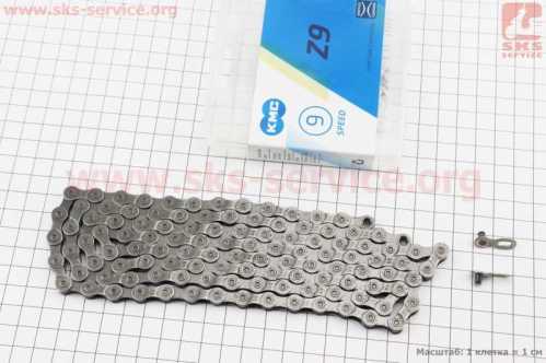 Цепь приводная 1/2х11/128х116L 9 скоростей, серая Z9