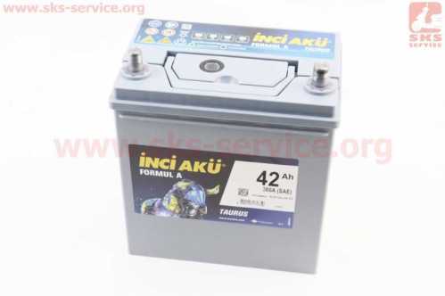 Аккумулятор 12V42Ah INCI AKU Asia NS40 360A KSK R+ кислотный (L187*W127*H200/220mm), Турция