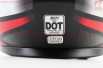 Шлем интеграл, закрытый (сертификация DOT)+откидные очки BLD-М66 S (55-56см), ЧЁРНЫЙ матовый с красно-белым рисунком