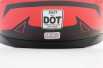 Шлем интеграл, закрытый (сертификация DOT)+откидные очки BLD-M67 S (55-56см), СЕРЫЙ глянец с красно-чёрным рисунком