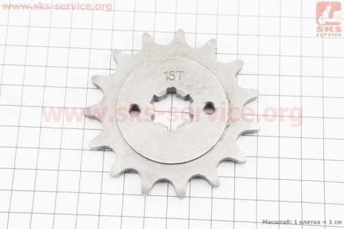 Звезда передняя 520H-15T (шлиц 4мм), PULSAR P-180/NS-200/AVENGER 220cc