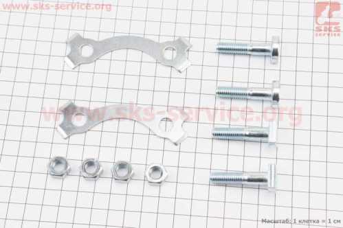 Болт крепления звезды задней к демпферу к-кт 4шт + шайбы Suzuki 4T GN125