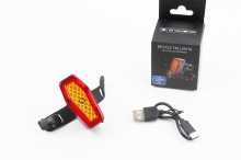 Ліхтар задній COB LED технологія, Li-ion 3.7V 500mAh зарядка від USB, вологозахисний Заводской стандарт OEM