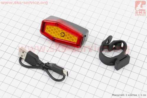 Фонарь задний COB LED технология, Li-ion 3.7V 500mAh зарядка от USB, влагозащитный