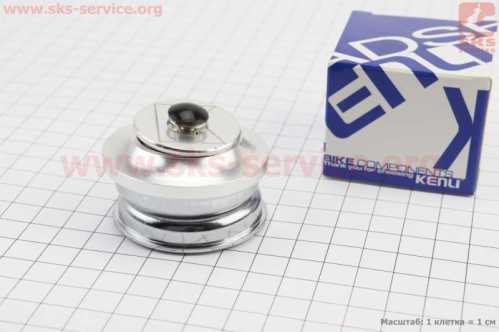 Рулевые чашки 1-1/8" (44/28,6x44/30) безрезьбовой вилки, полуинтегрированные, высокая, серая KL-B431
