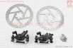 Тормоз Disk-brake передний (F160/R140мм)+задний (F180/R160мм), диски 160мм, крепл. 6 болтов, чёрный DX-2019