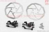Тормоз Disk-brake передний (F160/R140мм)+задний (F180/R160мм), диски 160мм, крепл. 6 болтов, чёрный