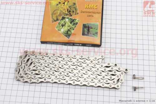 Цепь приводная 1/2х3/32х114L 6 скоростей, серебристая Z30