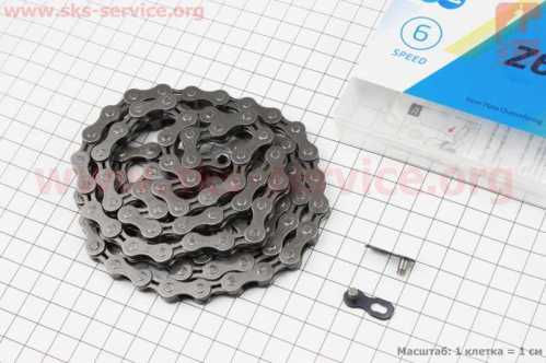 Цепь приводная 1/2х3/32х116L 6 скоростей, серая Z6