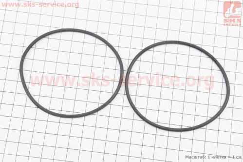 Кольцо (манжет) уплотнительное гильзы 75mm, чёрное R175A, к-кт 2шт