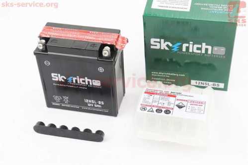 Аккумулятор 12V5Ah 12N5L-BS кислотный (L120*W60*H130mm) "Active"