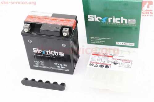 Аккумулятор 12V6Ah YTX7L-BS кислотный (L110*W67*H128mm) "МОТО"