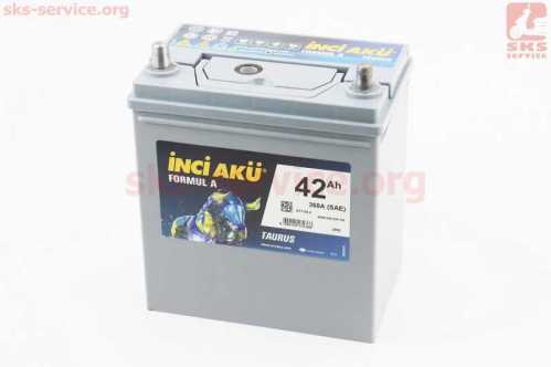 Аккумулятор 12V42Ah INCI AKU Asia NS40 360A KSK L+ кислотный (L187*W127*H200/220mm), Турция