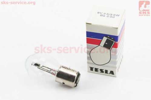 Лампа фары B35 6V 35/35W BA20D "Tesla"