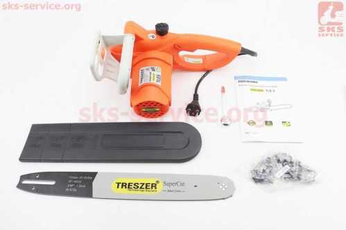 Электропила TRESZER TLE5 (2,2кВт. шина 16", цепь 3/8"-1,3mm-57зв. круг. зуб), боковая
