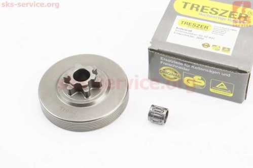 Тарелка сцепления "звезда" 3/8-6 3800, Partner-340S/350S/360S, AL-KO + подшипник TRESZER