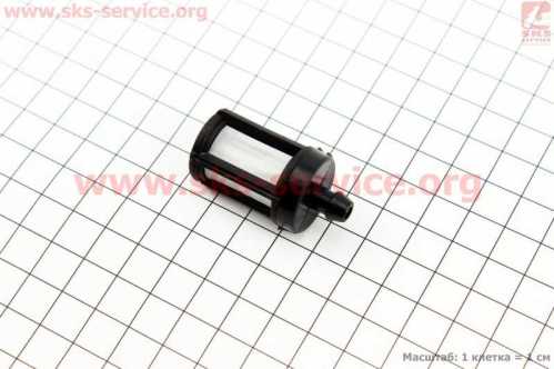 Фильтр топливный - элемент (сетка) d-8,0mm, D-22mm, L-44mm
