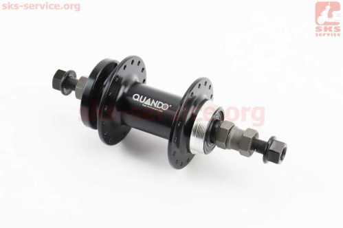 Втулка задняя MTB алюминиевая 14Gx32H под вольнобег, Disk-brake, крепл. гайка, чёрная KT-TD6R