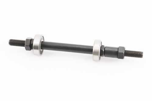 Вісь задня MTB М10х185мм в зборі, пром-підшипники 6200 2RS, під гайку, чорна Заводской стандарт OEM