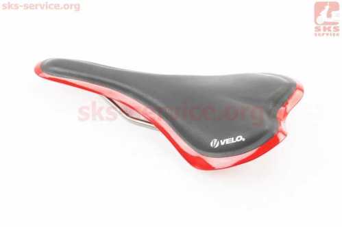 Сиденье MTB 275x133мм, с титановой рамкой, чёрно-красное VL-1501 Light