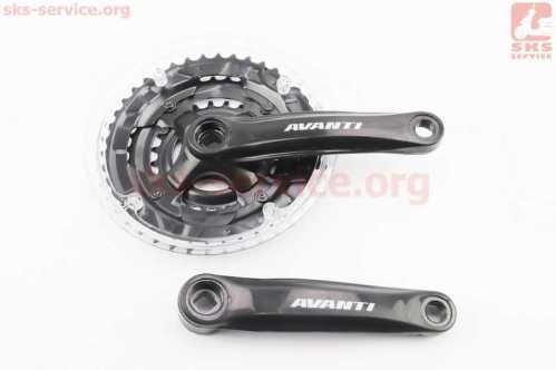 Шатуны "квадрат" 152мм, 42.34.24T MTB, чёрные GS-P321