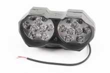Фара двойная дополнительная светодиодная влагозащитная - 18 LED,  (146* 62mm) с креплением, тип 2