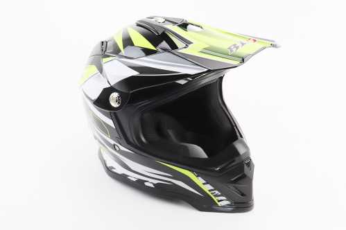 Шолом кросовий/ендуро/ATV BLD-819-7 L (59-60см), ЧОРНИЙ/НЕОНОВО-ЖОВТИЙ Заводской стандарт OEM