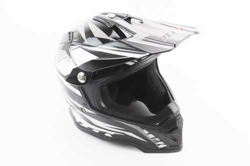 Шолом кросовий/ендуро/ATV BLD-819-7 L (59-60см), ЧОРНО-БІЛИЙ Заводской стандарт OEM