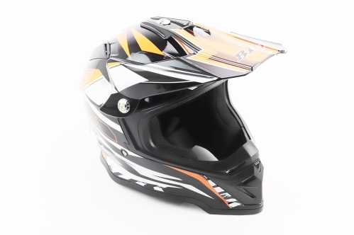Шолом кросовий/ендуро/ATV BLD-819-7 L (59-60см), ЧОРНО-ПОМАРАНЧЕВИЙ Заводской стандарт OEM