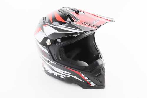 Шолом кросовий/ендуро/ATV BLD-819-7 L (59-60см), ЧОРНО-ЧЕРВОНИЙ Заводской стандарт OEM