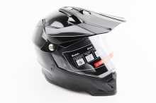 Шолом кросовий/ендуро/ATV зі склом BLD-819-7 S (55-56см), ЧОРНИЙ глянець Заводской стандарт OEM