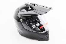 Шолом кросовий/ендуро/ATV зі склом BLD-819-7 М (57-58см), ЧОРНИЙ глянець Заводской стандарт OEM