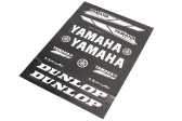 Наклейки набор 11шт "Yamaha/Dunlop" черные 5997 (23х32см)