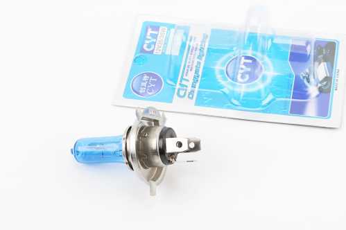 Лампа фари галоген H4 12V 35 / 35W синя SUPER Заводской стандарт OEM