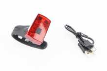 Ліхтар задній 1 діод, Li-ion 3.7V 300mAh зарядка від USB, вологозахисний, стоп сігналом JY-6115T Заводской стандарт OEM