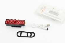 Ліхтар задній 5 діодів , Li-ion 3.7V зарядка від USB, вологозахисний, XFL-101 Заводской стандарт OEM
