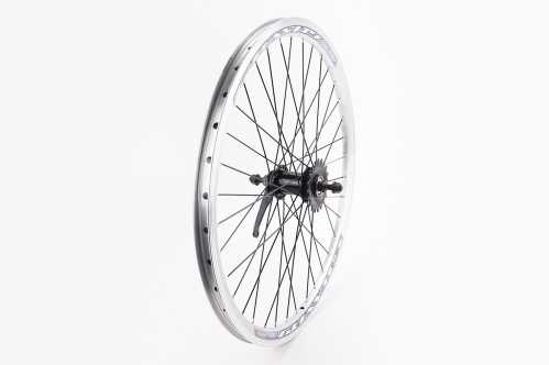 Колесо 24" заднее V-brake, обод "капля" и втулка 14Gx36H алюминиевые, крепл. гайка, "GRAVITY"
