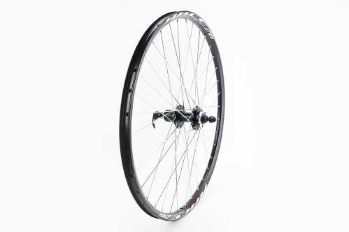 Колесо 26" заднее Disk-brake, обод "капля" и втулка 14Gx36H алюминиевые, под кассету 8-9зв, крепл. эксцентрик, "RECE26"