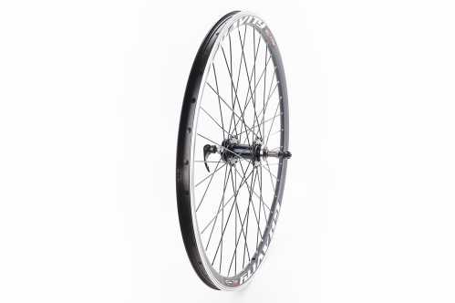 Колесо 26" заднее V/Disk-brake, обод и втулка 14Gx36H алюминиевые, пром-подшипники 6200 2RS, под вольнобег, крепл. эксцентрик, "GRAVITY"