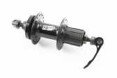 Втулка задняя MTB алюминиевая 14Gx36H под кассету 8-11зв, Disk-brake, 2 пром-подшипники 6200 2RS, крепл. эксцентрик, чёрная FB-A282В